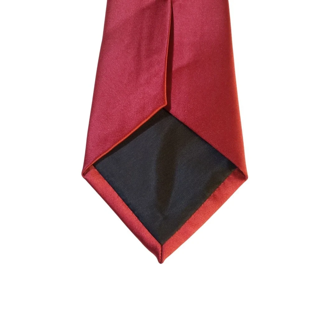 Arrow Mens Tie Necktie Designer Luxury‎ Solid Red Satin Formal Power Preppy